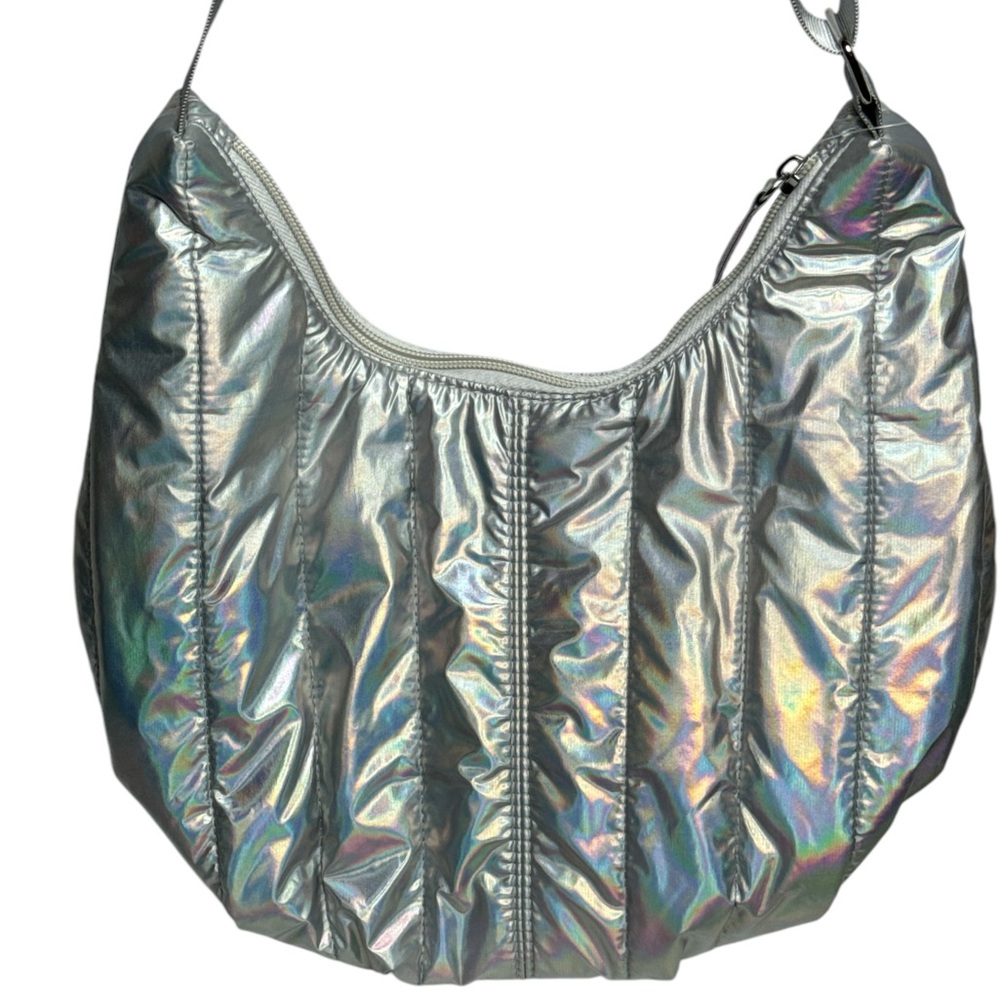Art Class, Silver Metallic Iridescent Handbag with Adjustable Strap - Picture 6 of 6